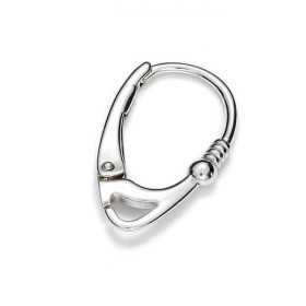G0110-Leverback tortita cercei din argint cu biluta si arc 18mm 1 buc - bijuterii personalizate din argint | simoshop