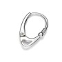 G0110-Leverback tortita cercei din argint cu biluta si arc 18mm 1 buc - bijuterii personalizate din argint | simoshop