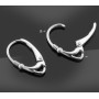 G0110-Leverback tortita cercei din argint cu biluta si arc 18mm 1 buc - bijuterii personalizate din argint | simoshop