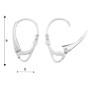 G0110-Leverback tortita cercei din argint cu biluta si arc 18mm 1 buc - bijuterii personalizate din argint | simoshop