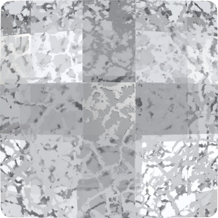 P3286-Swarovski Elements 2493 Chessboard Crystal Silver Patina 10mm - bijuterii personalizate din argint | simoshop