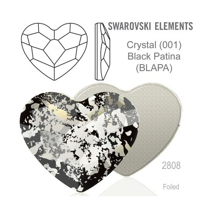 P3305-Swarovski Elements 2808 Crystal Black Patina F 14mm - bijuterii personalizate din argint | simoshop