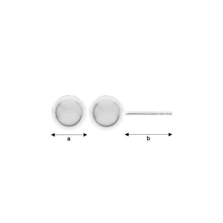G1501-Tije cercei biluta argint 10mm - bijuterii personalizate din argint | simoshop