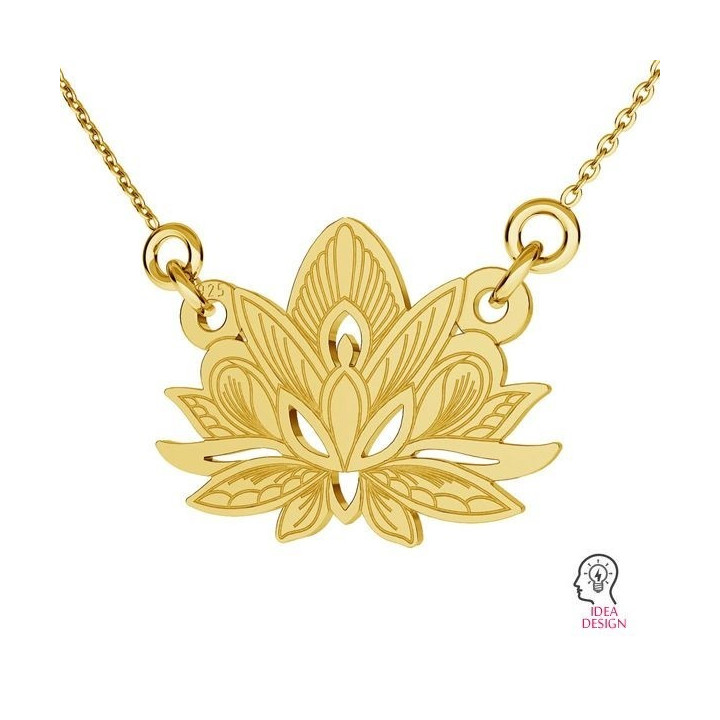 G1510-Link argint flore de lotus 14.40x15.80MM - 1 Buc - bijuterii personalizate din argint | simoshop
