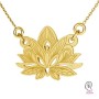 Charm floare de lotus argint 925 - link gravat