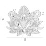 Charm floare de lotus argint 925 - link gravat