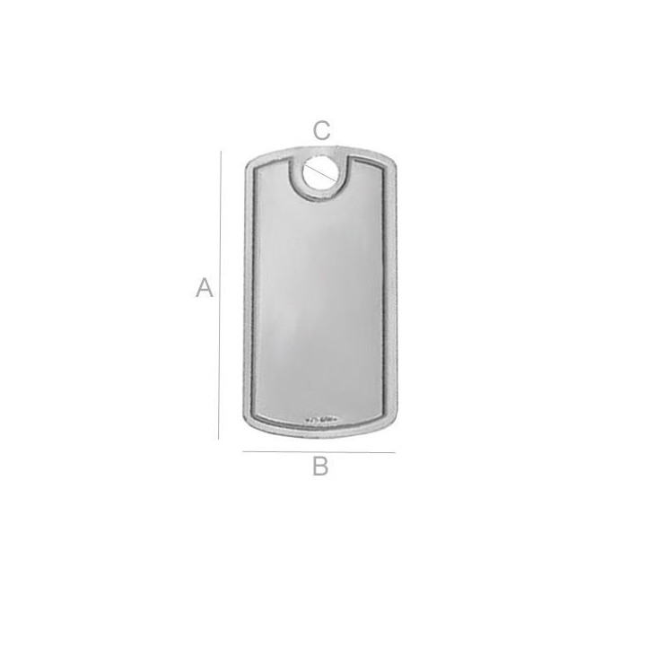 G1515-Dog Tag argint 925 28x14MM