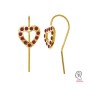G1547-Tortita cercei din argint inimioara cu loc pentru 11 cristale swarovski PP10 - 1buc - bijuterii personalizate din argint 
