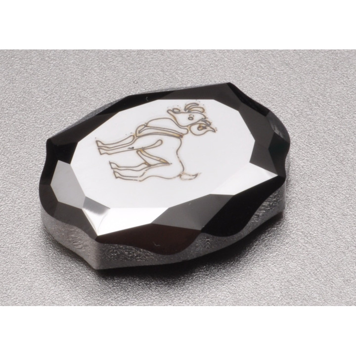 P3072-Swarovski Elements 4142 Light Chrome Foiled 10x8mm Baroque Mirror