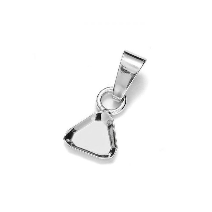 G0128-Agatatoare pandantiv Swarovski Cube 4841 de 6mm - bijuterii personalizate din argint | simoshop