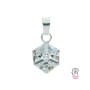 G0128-Agatatoare pandantiv Swarovski Cube 4841 de 6mm - bijuterii personalizate din argint | simoshop