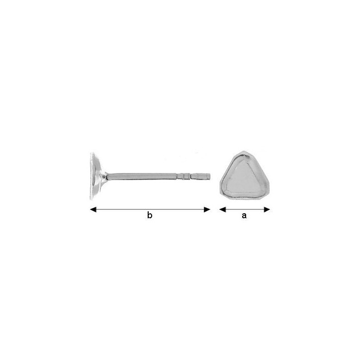 G0130-Tije pentru Swarovski Cube 4841 de 8mm - bijuterii personalizate din argint | simoshop