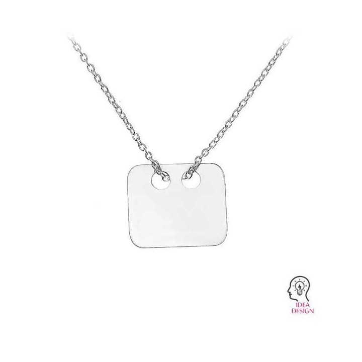 G1566-Charm placheta din argint cu 2 gauri 7,4x36mm
