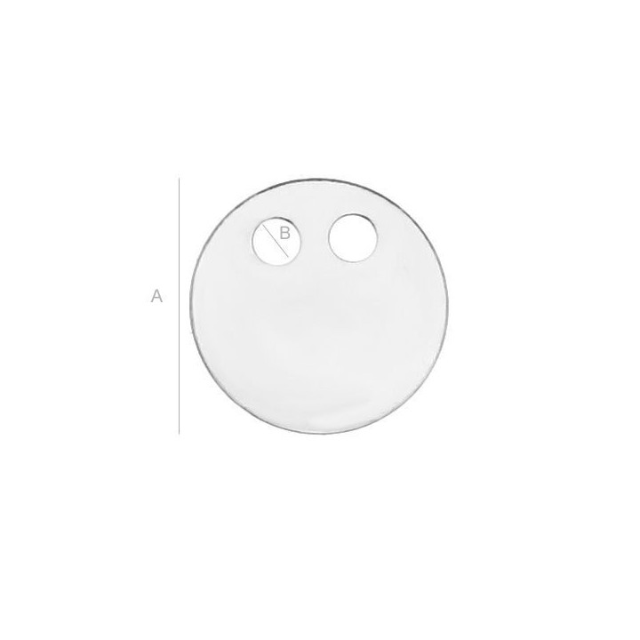 G1568-Charm dreptunghi din argint cu 2 gauri 9x11mm