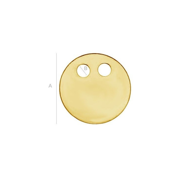 G1568-Charm dreptunghi din argint cu 2 gauri 9x11mm