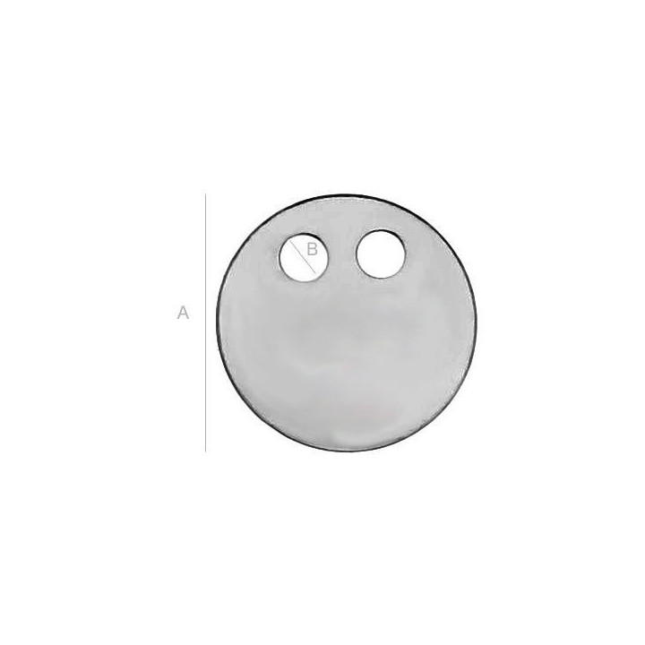 G1568-Charm dreptunghi din argint cu 2 gauri 9x11mm