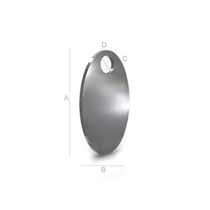 G1572-Charm banut argint cu 2 gauri si o za 12mm