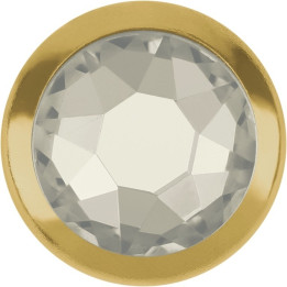2434-Swarovski Elements 2078/H  Silver ShadeS-Foiled Hotfix SS34 7mm  GR-Gold Ring