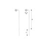 G1651-Cercei lantisor de 51mm cu biluta de 5mm-1buc - bijuterii personalizate din argint | simoshop