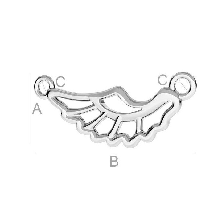 G1660-Link aripioara argint 925 23.50mm -1buc