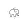 Charm elefant din argint 925 - siluetă decupată