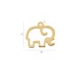 Charm elefant din argint 925 - siluetă decupată