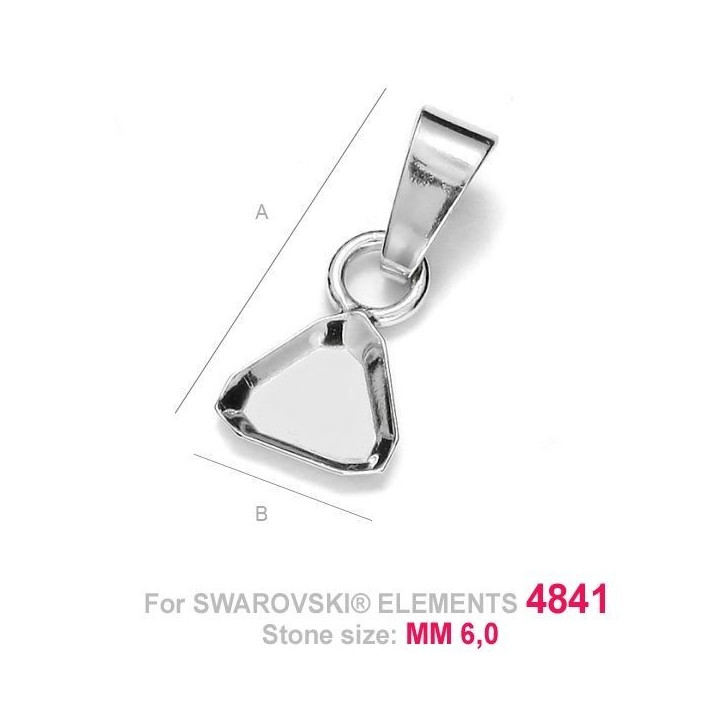 G0128-Agatatoare pandantiv Swarovski Cube 4841 de 6mm - bijuterii personalizate din argint | simoshop