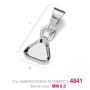 G0128-Agatatoare pandantiv Swarovski Cube 4841 de 6mm - bijuterii personalizate din argint | simoshop