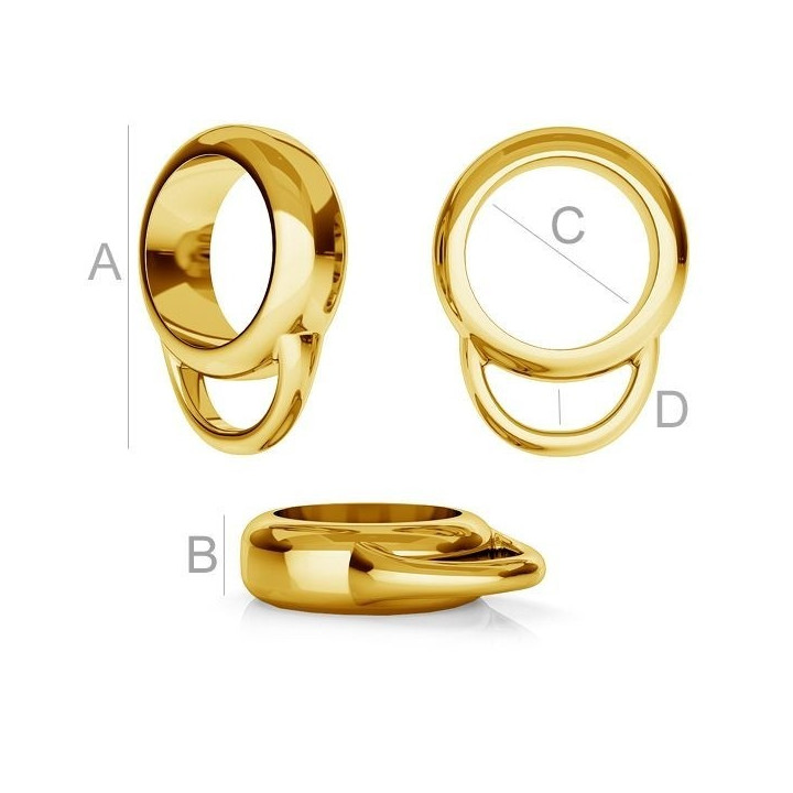 G1676-Distantier argint 925 cu agatatoare pentru charm 10.5x2.6mm - bijuterii personalizate din argint | simoshop