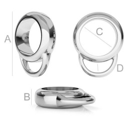 G1676-Distantier argint 925 cu agatatoare pentru charm 10.5x2.6mm - bijuterii personalizate din argint | simoshop