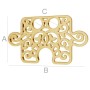 AU003-Piesa puzzle din aur 585 14k 11x19mm grosime 0.3mm - bijuterii personalizate din argint | simoshop