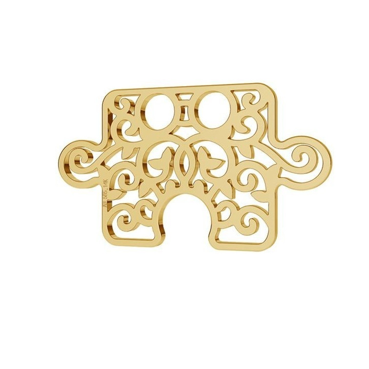 AU003-Piesa puzzle din aur 585 14k 11x19mm grosime 0.3mm - bijuterii personalizate din argint | simoshop