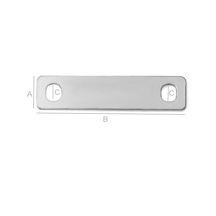 G1781-N-Link argint 925 25x6mm grosime 0.50mm - bijuterii personalizate din argint | simoshop