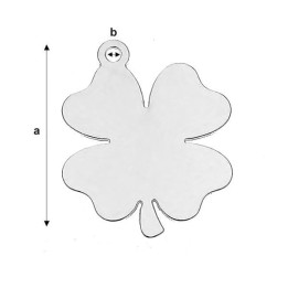 G1786-N-Charm trifoi 18mm grosime 0.4mm - bijuterii personalizate din argint | simoshop