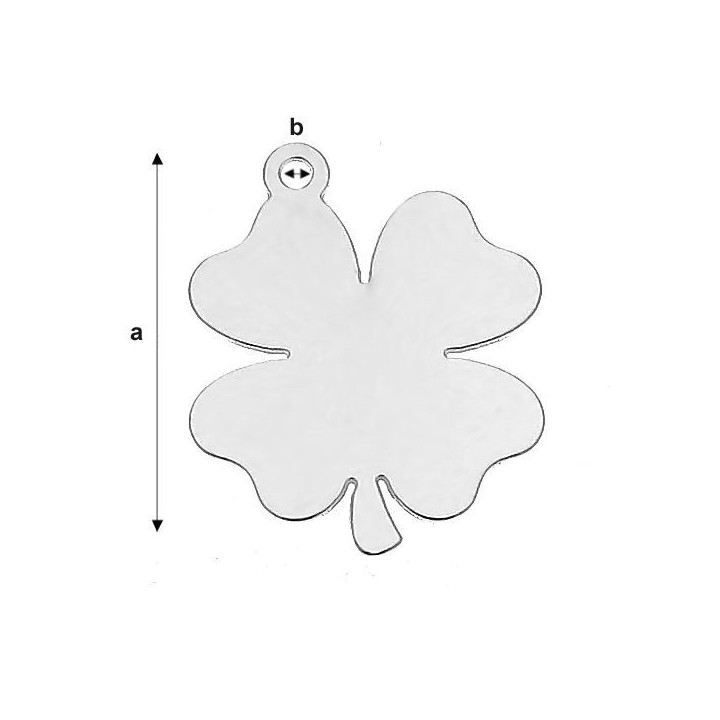 G1786-N-Charm trifoi 18mm grosime 0.4mm - bijuterii personalizate din argint | simoshop