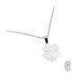 Charm trifoi cu patru foi argint 925, noroc 18 mm