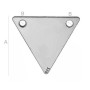 Charm triunghi argint 925 cu 2 găuri, 15x17 mm