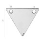 Charm triunghi argint 925 cu 2 găuri, 15x17 mm