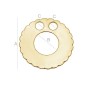 Charm rotund cadru cu margine florală argint 925, 17 mm