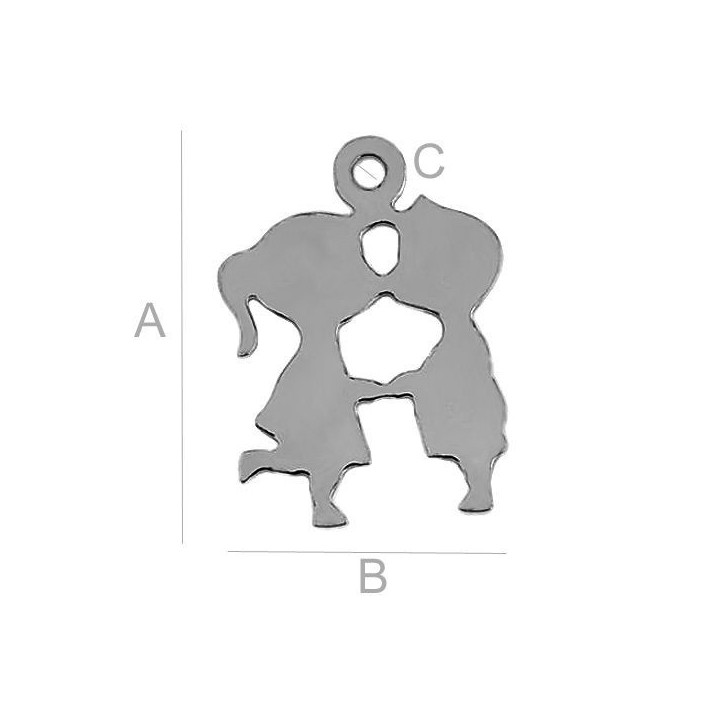 G1807-Charm Fetita si Baietel 17.80x12.60MM 1 buc