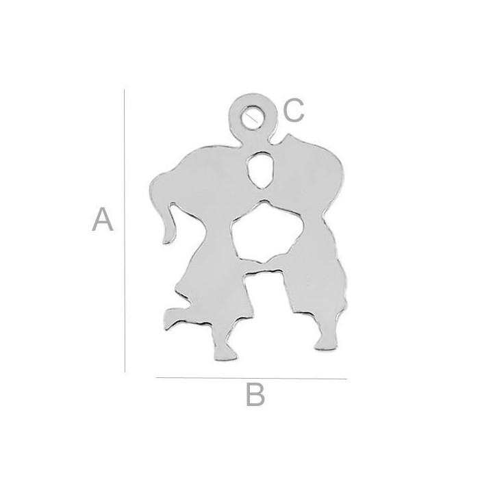 G1807-Charm Fetita si Baietel 17.80x12.60MM 1 buc