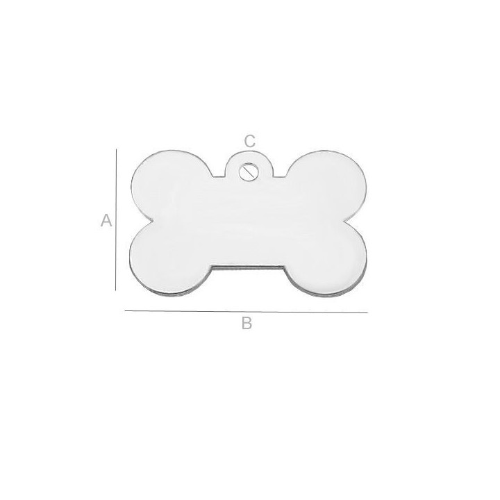 G1816-Dog Tag argint 925 Os 38x25.50MM