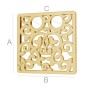AU010-Patrat din aur 585 14k 12mm grosime 0.3mm - bijuterii personalizate din argint | simoshop