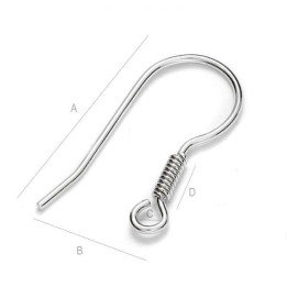G0045-Tortita argint cu arc pentru cercei 18x10mm Light - bijuterii personalizate din argint | simoshop