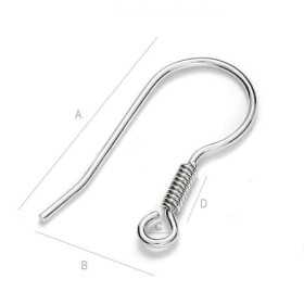 G0045-Tortita argint cu arc pentru cercei 18x10mm Light - bijuterii personalizate din argint | simoshop