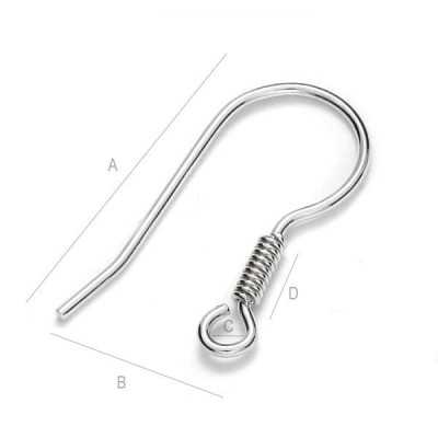 G0045-Tortita argint cu arc pentru cercei 18x10mm Light - bijuterii personalizate din argint | simoshop