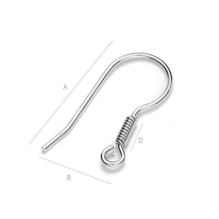 G0045-Tortite cercei cu arc 18x10mm Light - bijuterii personalizate din argint | simoshop