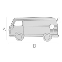 G0207-Charm link microbuz din argint 925 14x6.5mm 1 buc