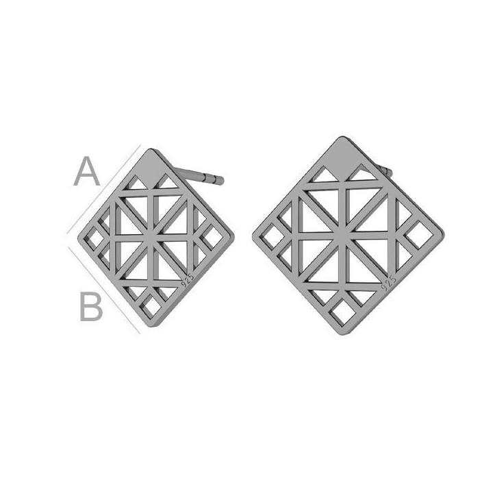 G0320-Tija cercei Argint 925 9MM-1buc