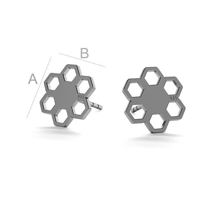 G0320-Tija cercei Argint 925 9MM-1buc